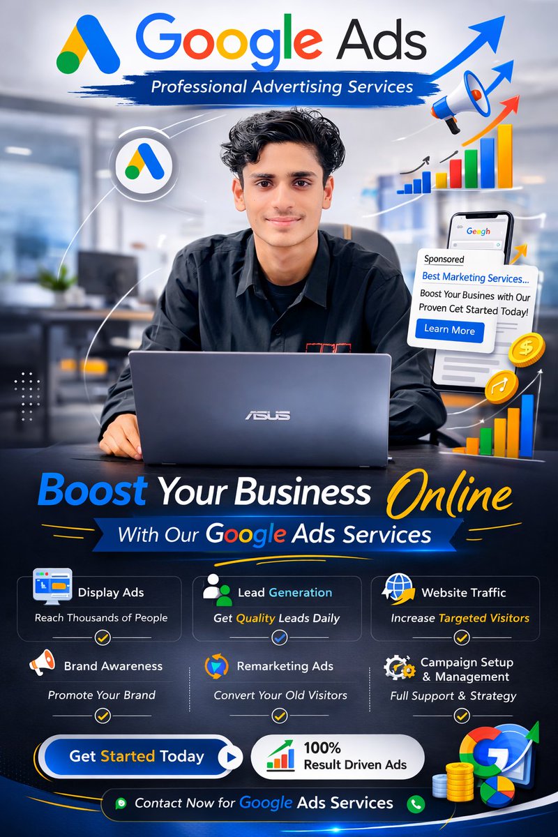 nahidjunior0's tweet photo. 🚀Google Ads Specialist | Nahid JuniorI create and optimize high performing Google Ads that bring real traffic and sales.🎯 Search • Display • YouTube Ads
🔑 Smart Keyword Research
📊 Conversion Tracking Setup
💰 ROI-Focused OptimizationRun ads the right way.
📩 DM Nahid Junior https://t.co/nZEwd6SLD7