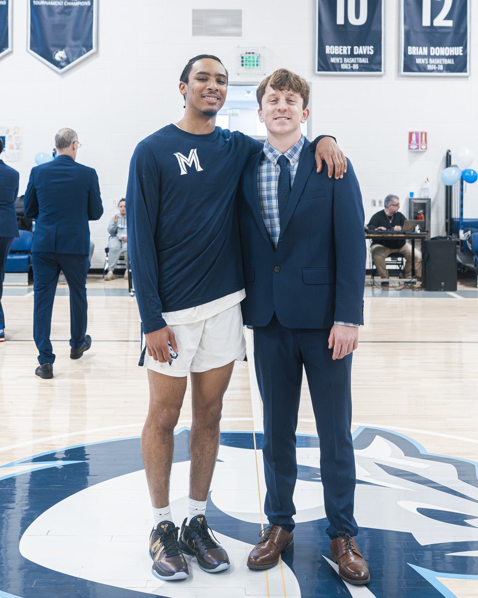 MercyMavericks's tweet photo. Yesterday, we celebrated @mercyumbb senior TJ Holloway and senior and student assistant coach Thomas Mandell. Thank you for all you have done for the program! https://t.co/He9UWQTUK9