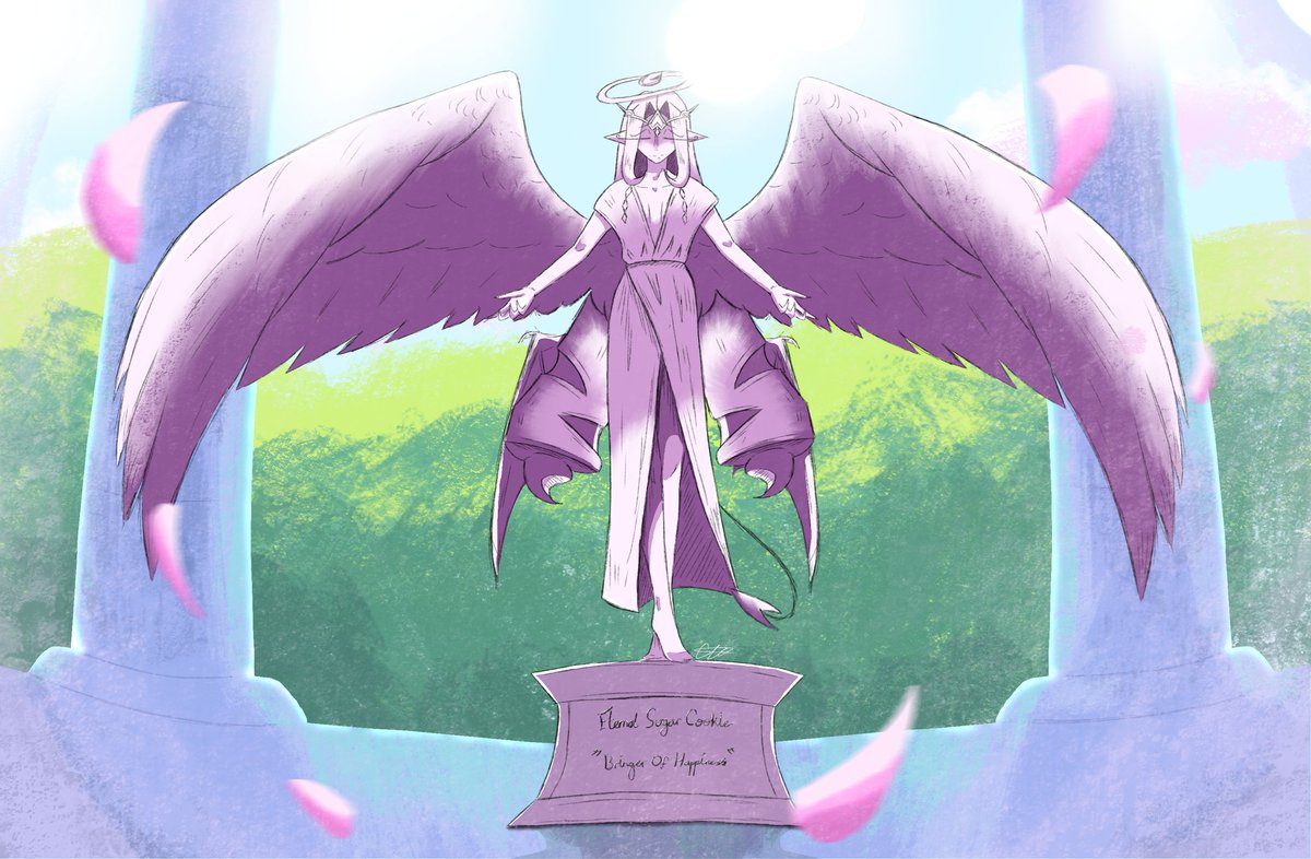 woah no way genuine art post, ik shocking compared to my first art post but like

for my submission in the va notes live I decided to redraw this scene! unfortunately my submission wasnt picked so I thought id post it here!
#eternalsugarcookie #cookierunkingdomfanart #CRK