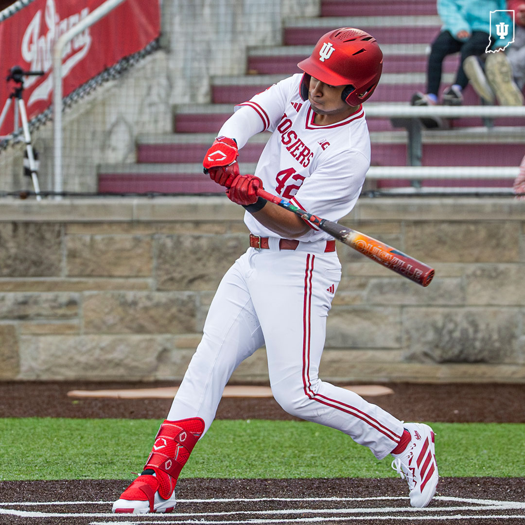 IndianaBase's tweet photo. Red Hot Ricketts! 🔥

The young slugger went 9-15 (.600) with two home runs, seven RBIs, two doubles and four runs against WKU! https://t.co/3a60MVBQkI