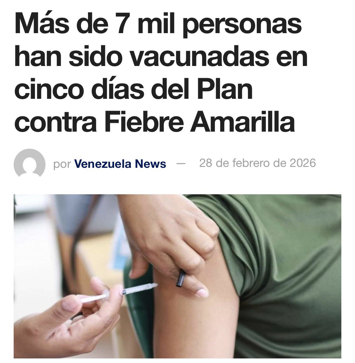 beikeryya's tweet photo. Venezuela ha iniciado un plan de vacunación contra la fiebre amarilla, y hasta ahora, se han vacunado aproximadamente **7,900 personas**. #BBB26 #BBMzansiS6 #bbvipks4 #amici25 https://t.co/9Iguigj7T1
