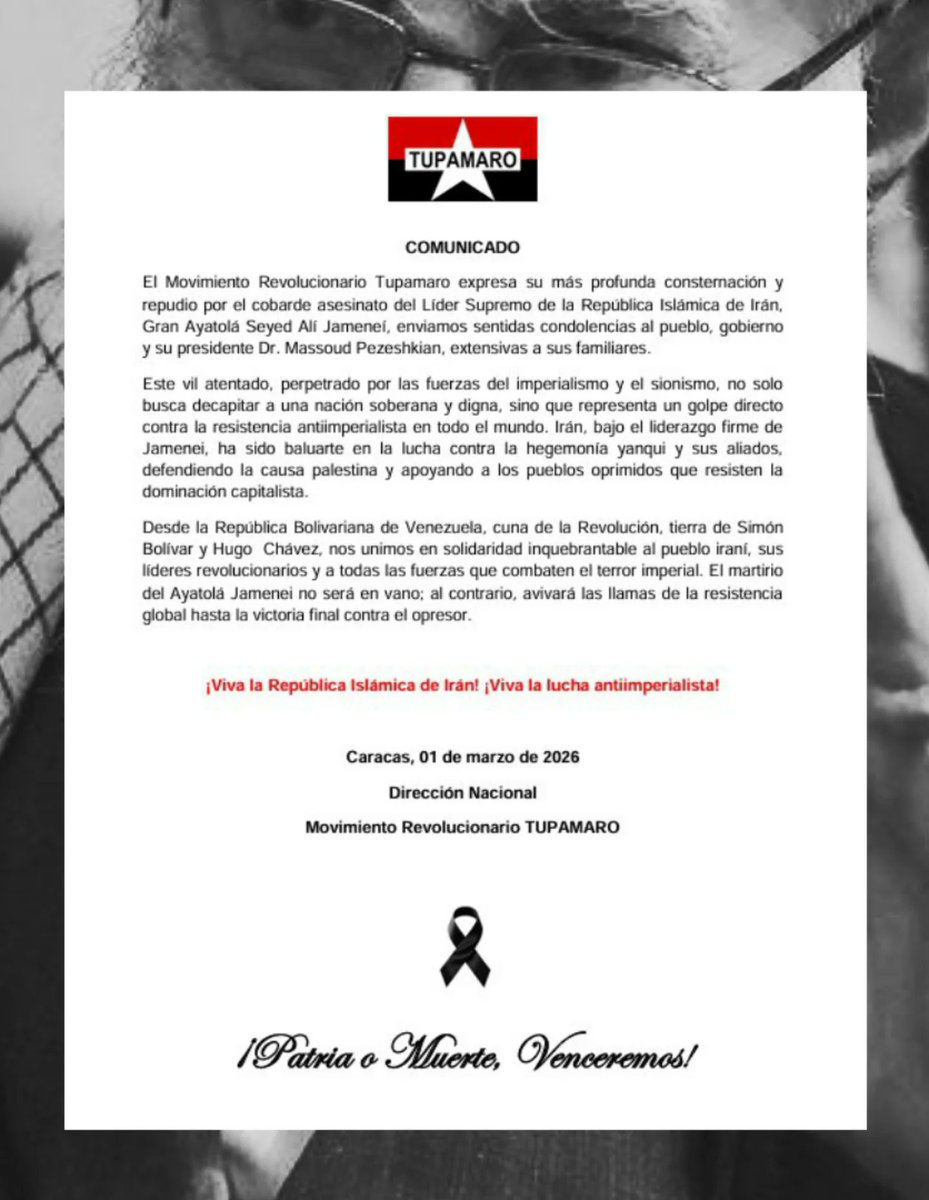 Asuntos Internacionales TUPAMARO VE tweet media