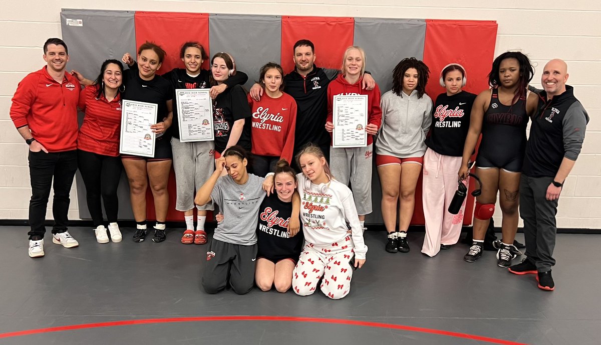 The Girls Team won the Northwest Sectional Championship 🏆 today qualifying all 10 wrestlers that competed to the Mentor District.