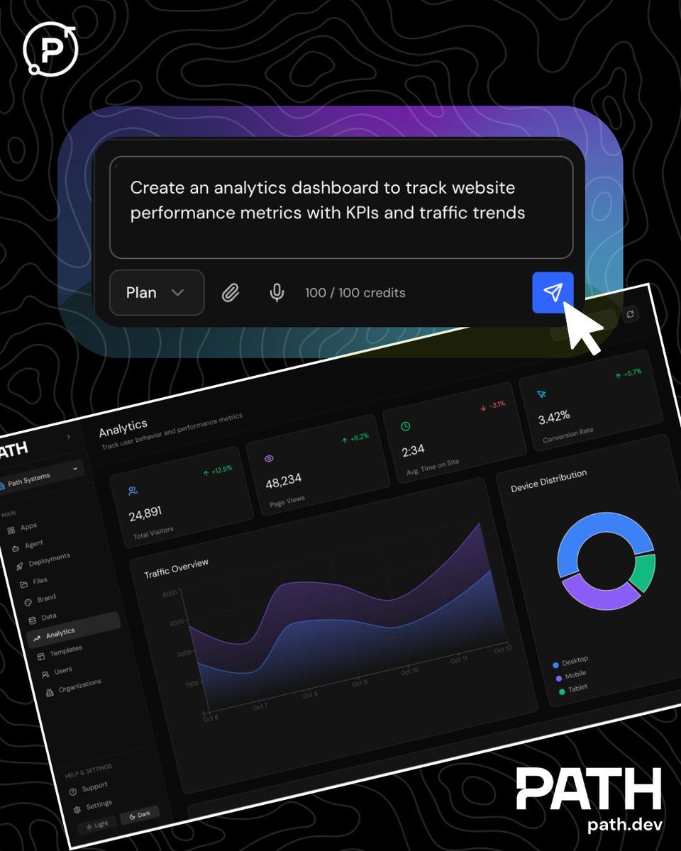 Turn your idea into a working business app in minutes. 

Booking systems. Dashboards. Internal tools. Client portals.

Describe it. Deploy it. Scale it. 

path.dev — Live 03.12.26

Experience the launch at SXSW
Free RSVP: buff.ly/8jLhdy0