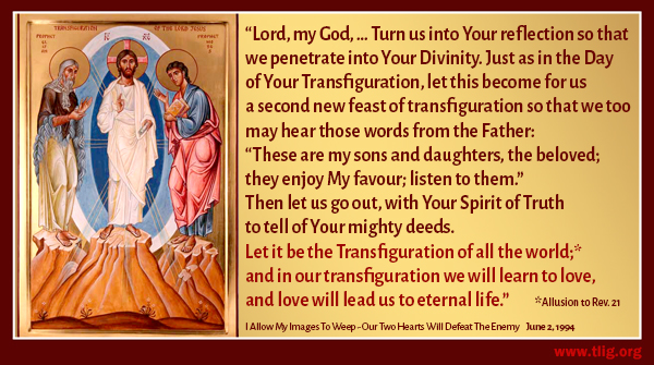 VassulaRyden's tweet image. God WILL transfigure us into holy sons and daughters of God the Father. Pray, fast, live holy lives, do not hate, or hold grudges, forgive all who hurt you. These things will transform the world. ww3.tlig.org/en/messages/84… #HolyLiving #FastAndPray #LiveHoly