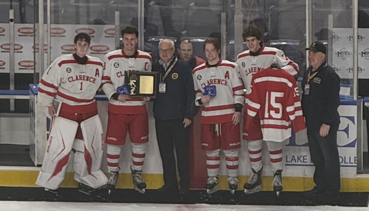 ClarAthletics's tweet photo. UPDATE: Boys Ice Hockey will play Skaneatlas, of Section III, on Saturday, March 7th, at the Harbor Center at 12:30 https://t.co/lAh5WvQgTM