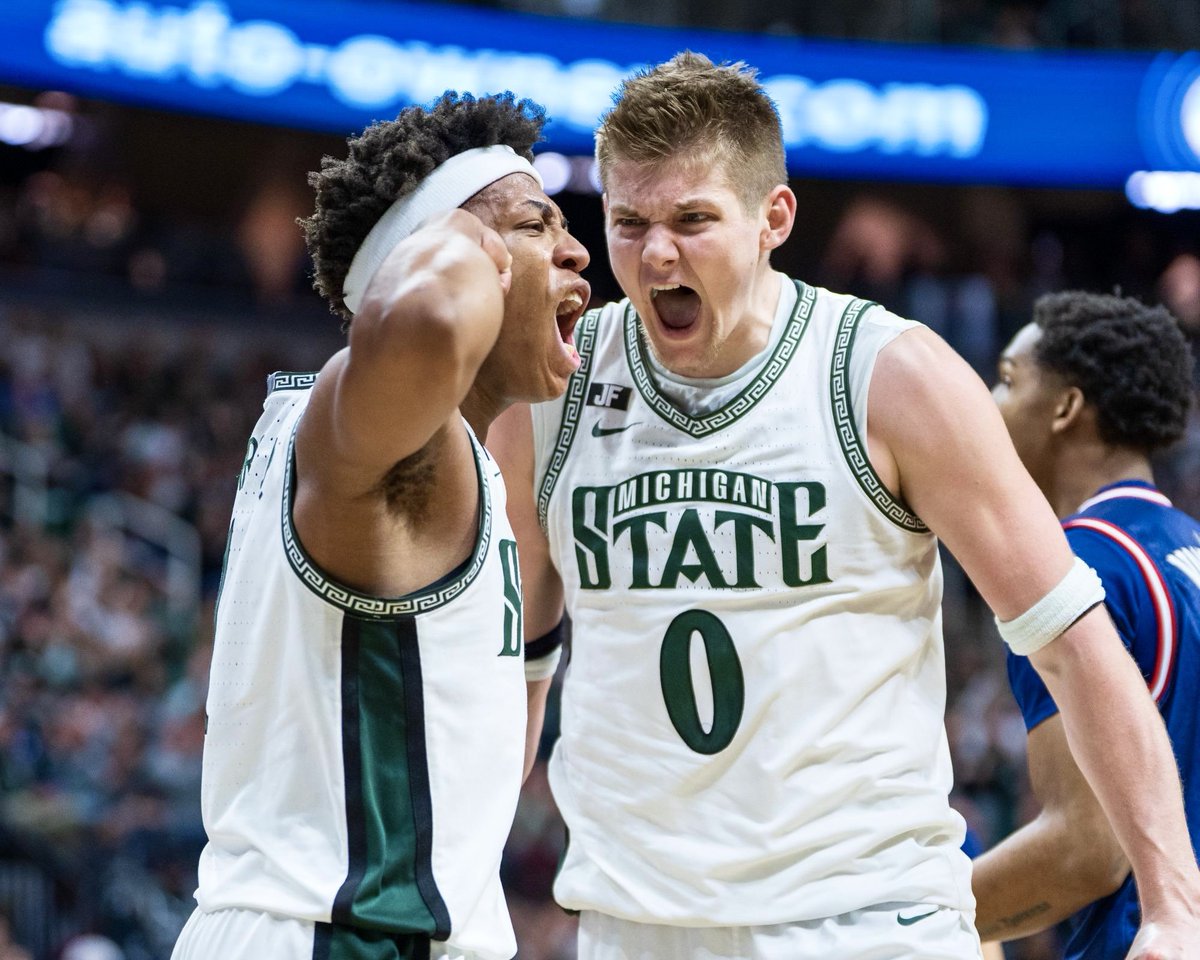 Michigan State’s Big Two was DOMINANT in a road win over Indiana on the 1st Day of March 🤯

Jeremy Fears Jr:
21 PTS
4 REB
9 AST
1 STL
54% FG | 40% 3PT | 83% FT

Jaxon Kohler:
21 PTS
13 REB
2 AST
1 BLK
58% FG | 60% 3PT | 100% FT