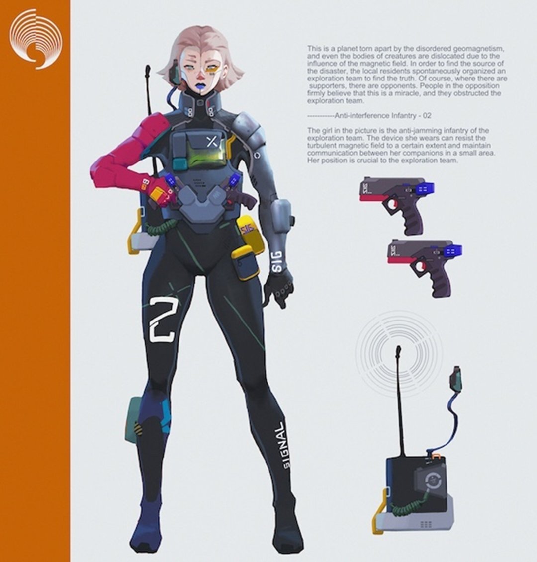 PercTau42174's tweet image. I know it's just concept art, but I do really hope that Recon actually does look this cute under her giant Tron helmet