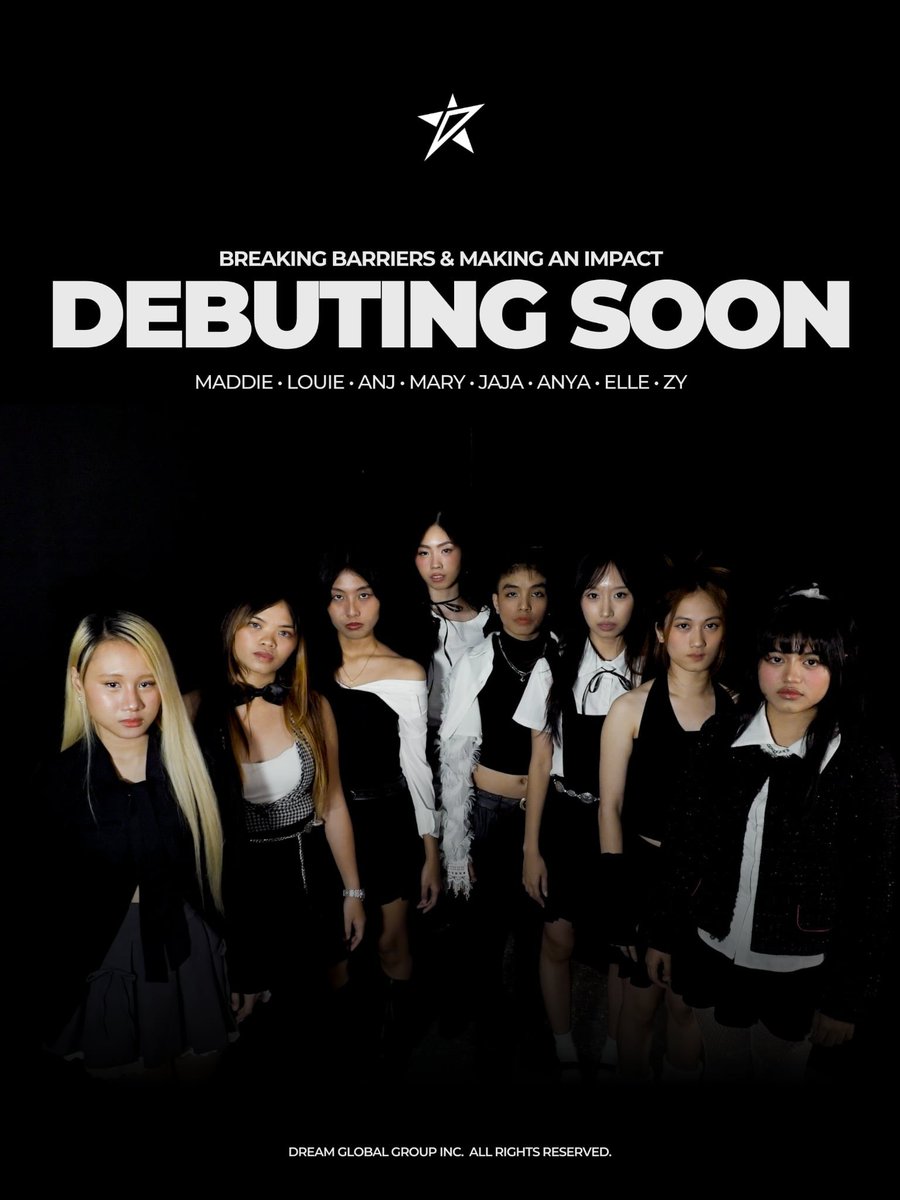 THE FINAL SELECTION is NOW COMPLETE 💜

Say hello to our first GIRL GROUP! The 8-member debut line-up includes MADDIE, LOUIE, ANJ, MARY, JAJA, ANYA, ELLE, and ZY. 

They are not the typical girl group. They are here to break barriers and make an impact. 

#GirlGroup #PPOP #Girls