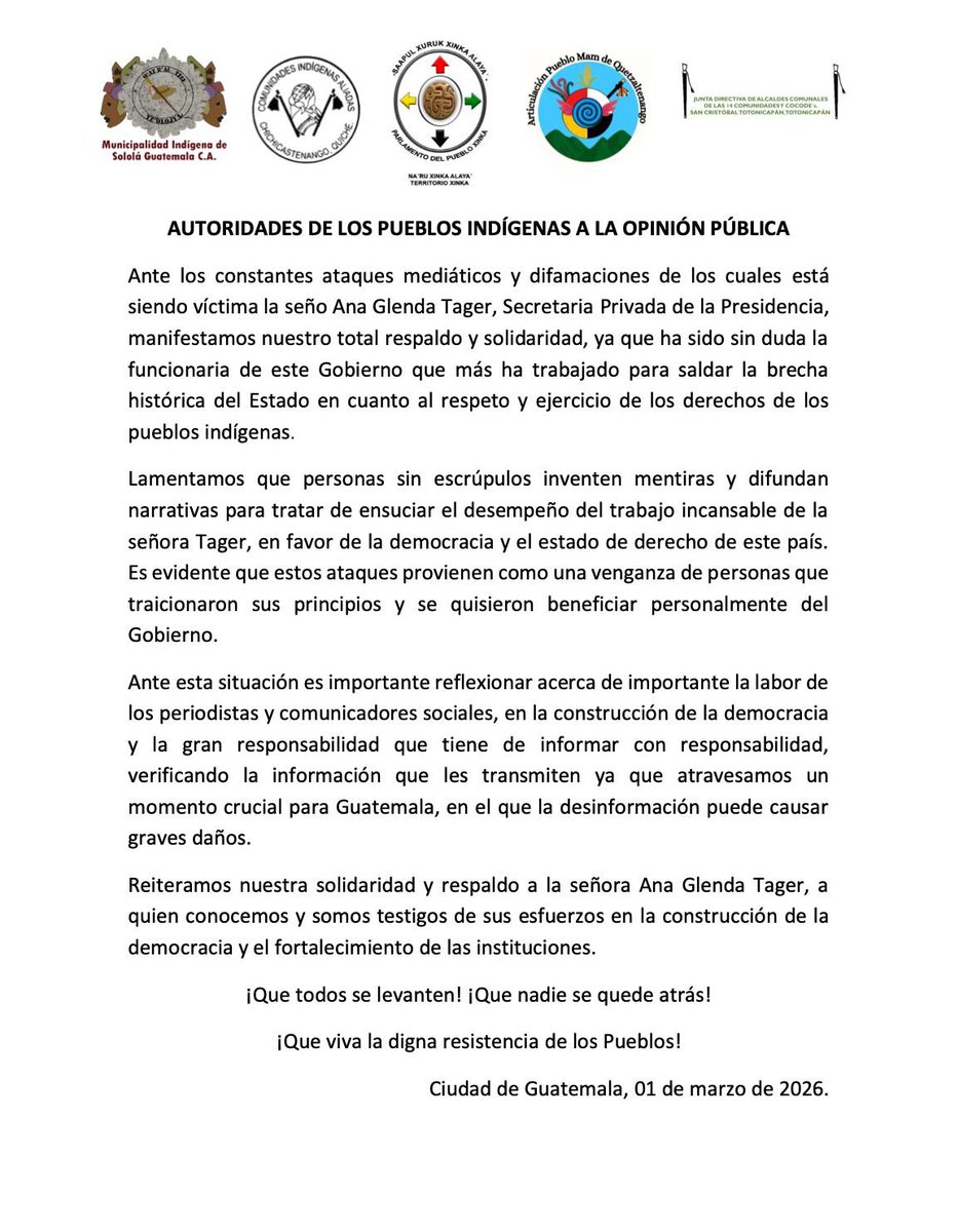PARLAMENTO DEL PUEBLO XINKA tweet media