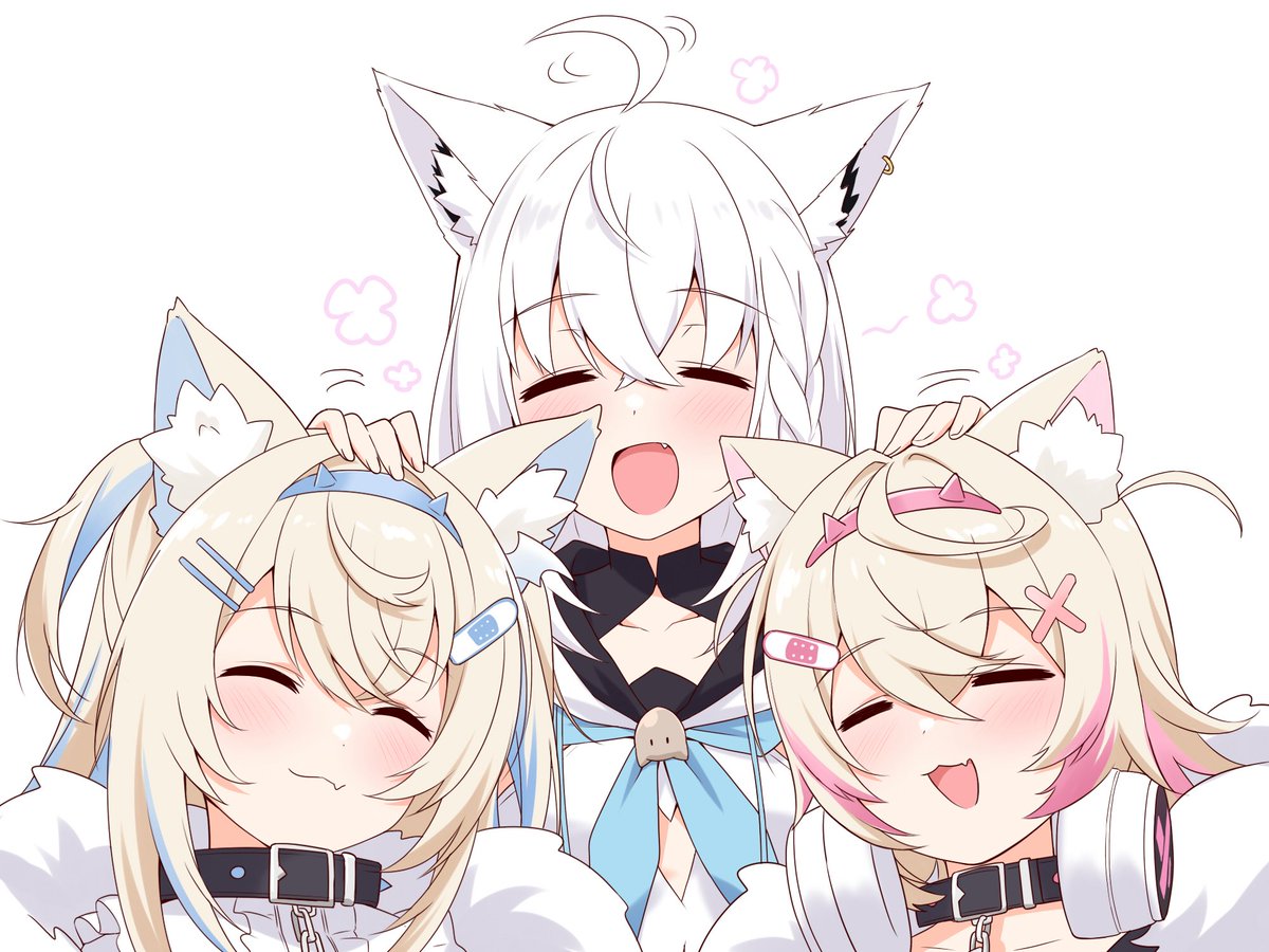 フワワ・アビスガード ,フワワ・アビスガード(通常) ,モココ・アビスガード ,モココ・アビスガード(通常) ,白上フブキ ,白上フブキ(通常) 「おはようございます」|フェルティアのイラスト