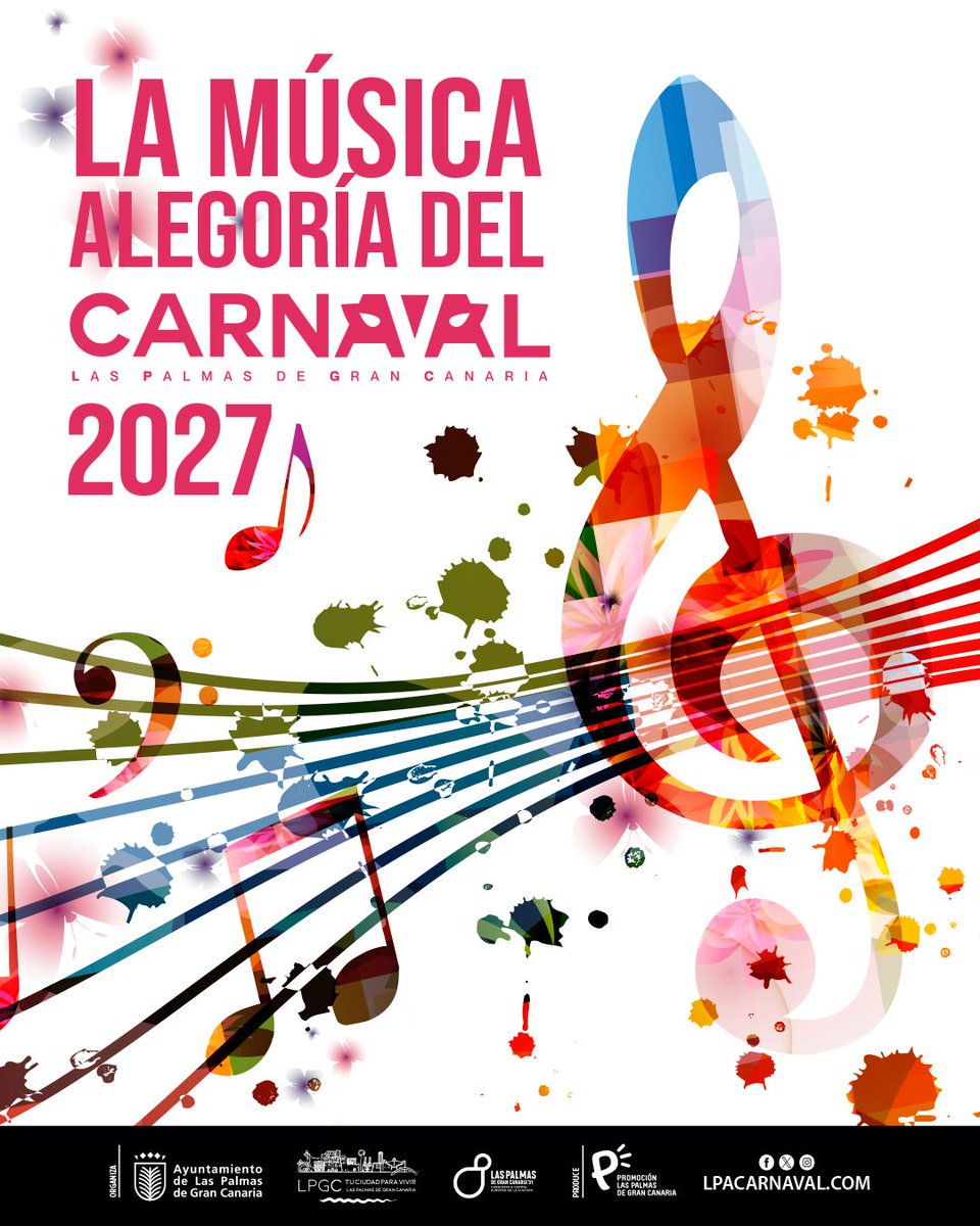 lpacarnaval's tweet photo. 𝐄𝐥 𝐂𝐚𝐫𝐧𝐚𝐯𝐚𝐥 𝐝𝐞 «𝐋𝐚𝐬 𝐕𝐞𝐠𝐚𝐬» 𝐝𝐢𝐜𝐞 𝐚𝐝𝐢ó𝐬

Volverá en 2027 bajo la alegoría de la «Música»

@aytolpgc https://t.co/pREsK6JSje