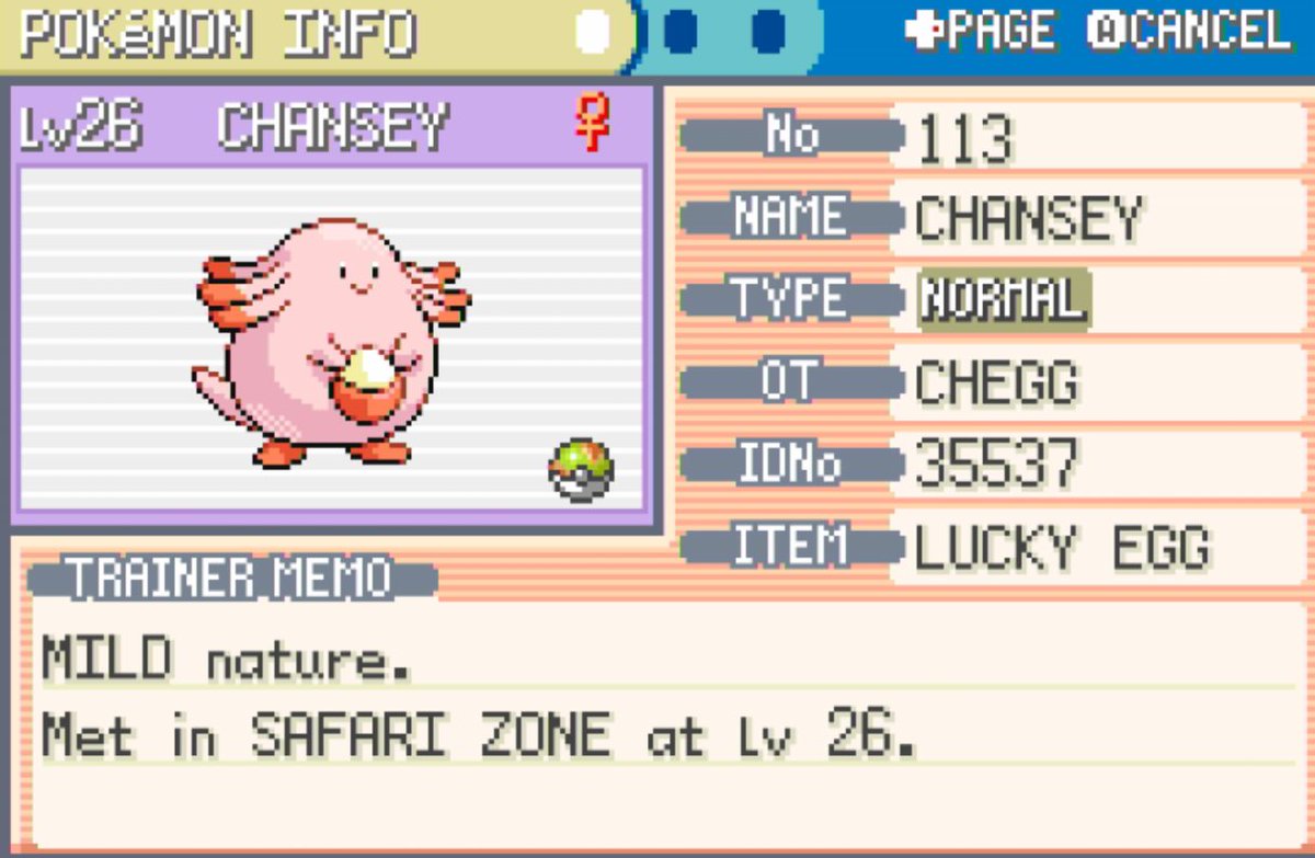 Not a shiny, but I found a Lucky Egg Chansey in LeafGreen!