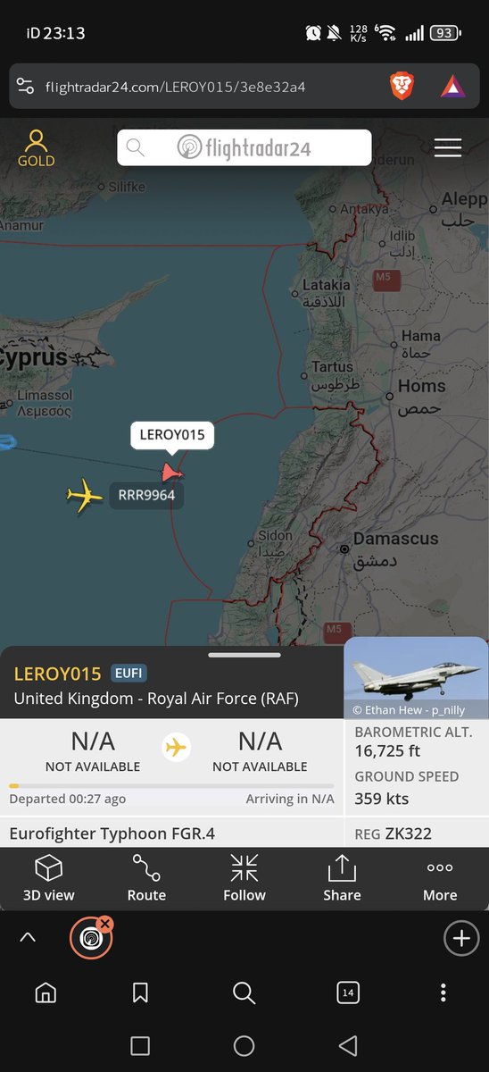 brandsakal's tweet photo. LEROY015 getting awfully close to Lebanon https://t.co/NcM3tVfpkr