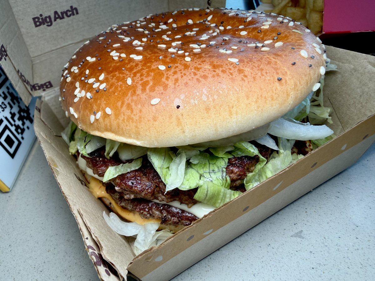 Went into McDonald’s to try the Big Arch, which I’ve had in London and ...