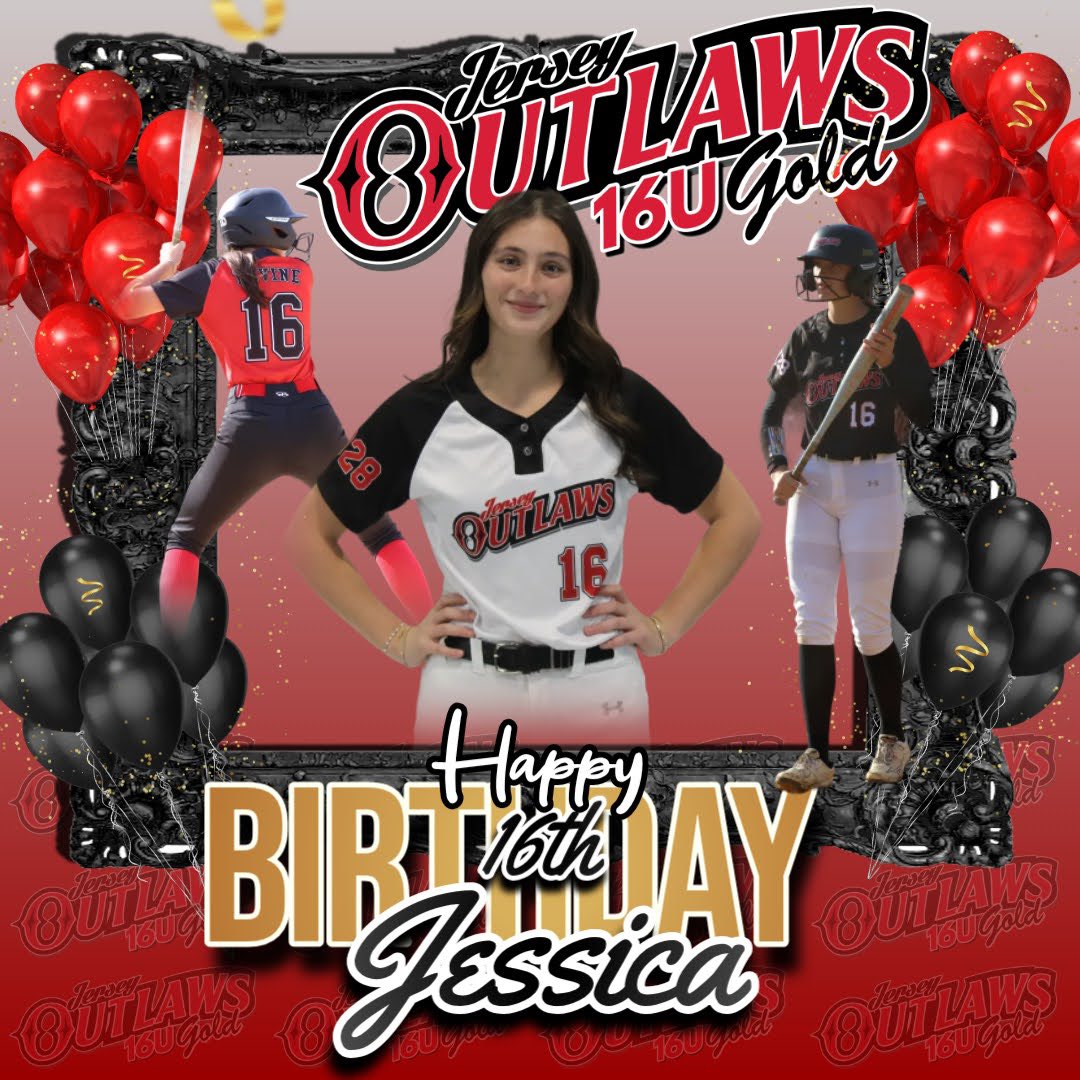 JOutlaws16uGold's tweet photo. Happy Sweet 16 Jess! Hope your day is amazing kiddo. 🎂🎉🥎🎁🎂 #team2 #PACT #fireeee🔥🔥 https://t.co/0b3glHsjJ0