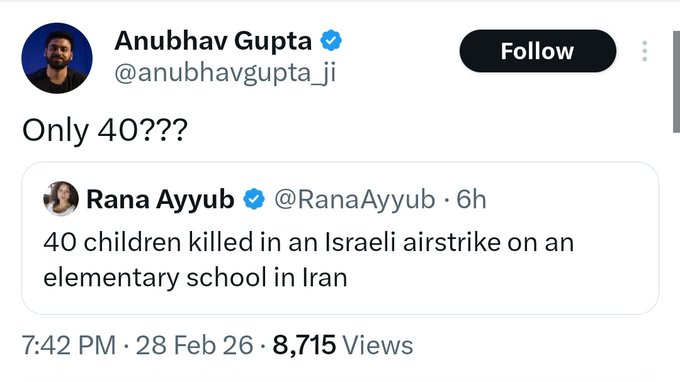 This rancid creature <a href="/anubhavgupta_ji/">Anubhav Gupta</a> fled India after scamming 1000s of investors and is now living in Melbourne, Australia openly calling for genocide of Christians &amp; Muslims!

<a href="/ausgov/">Australian Government</a> <a href="/dfat/">Department of Foreign Affairs and Trade 🇦🇺</a> must explain how this criminal is allowed to live in Australia!

#DeportThemAll