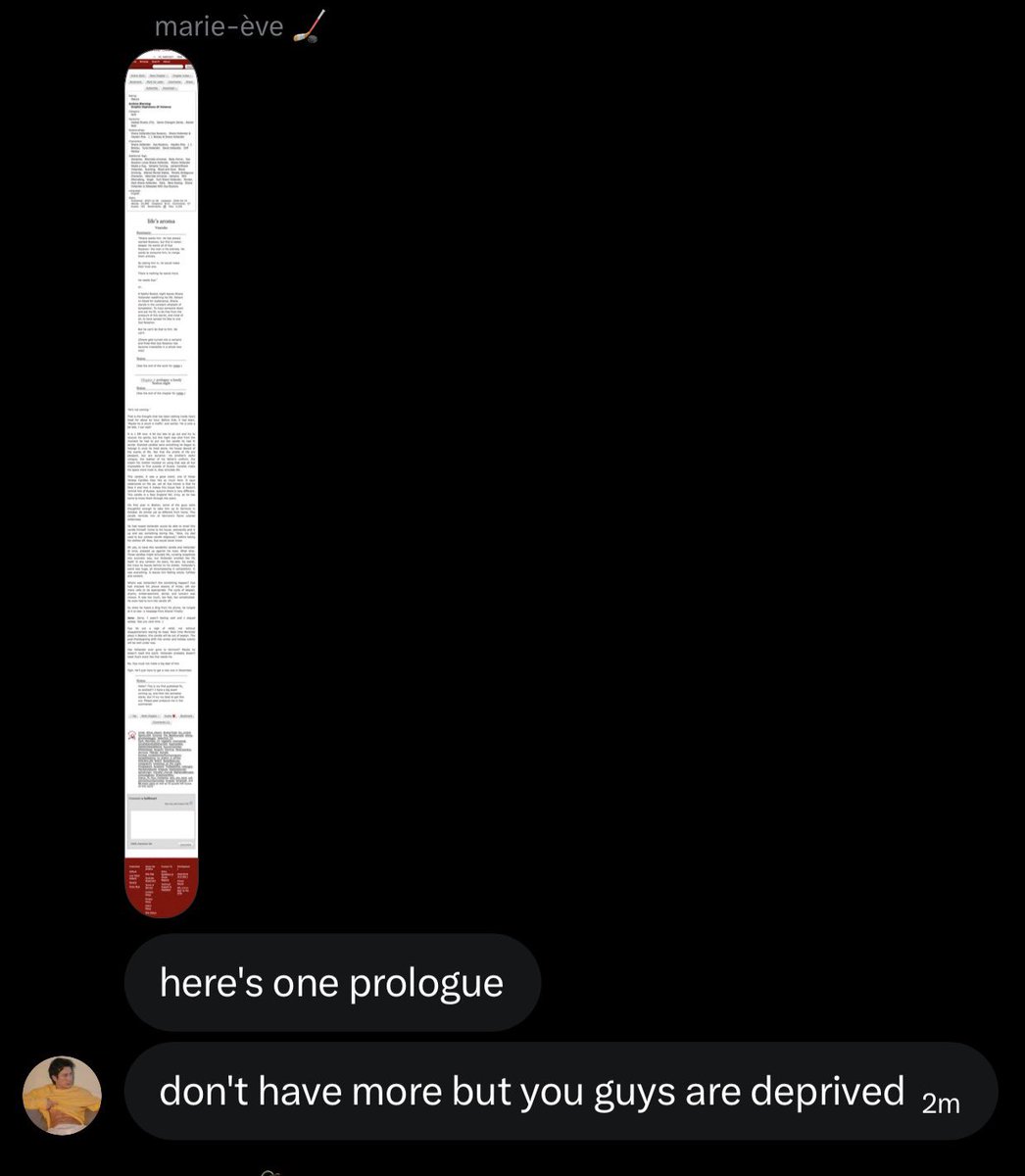 ilyasroza's tweet image. ao3 blackout has us dealing fics in long picture form im sobbing