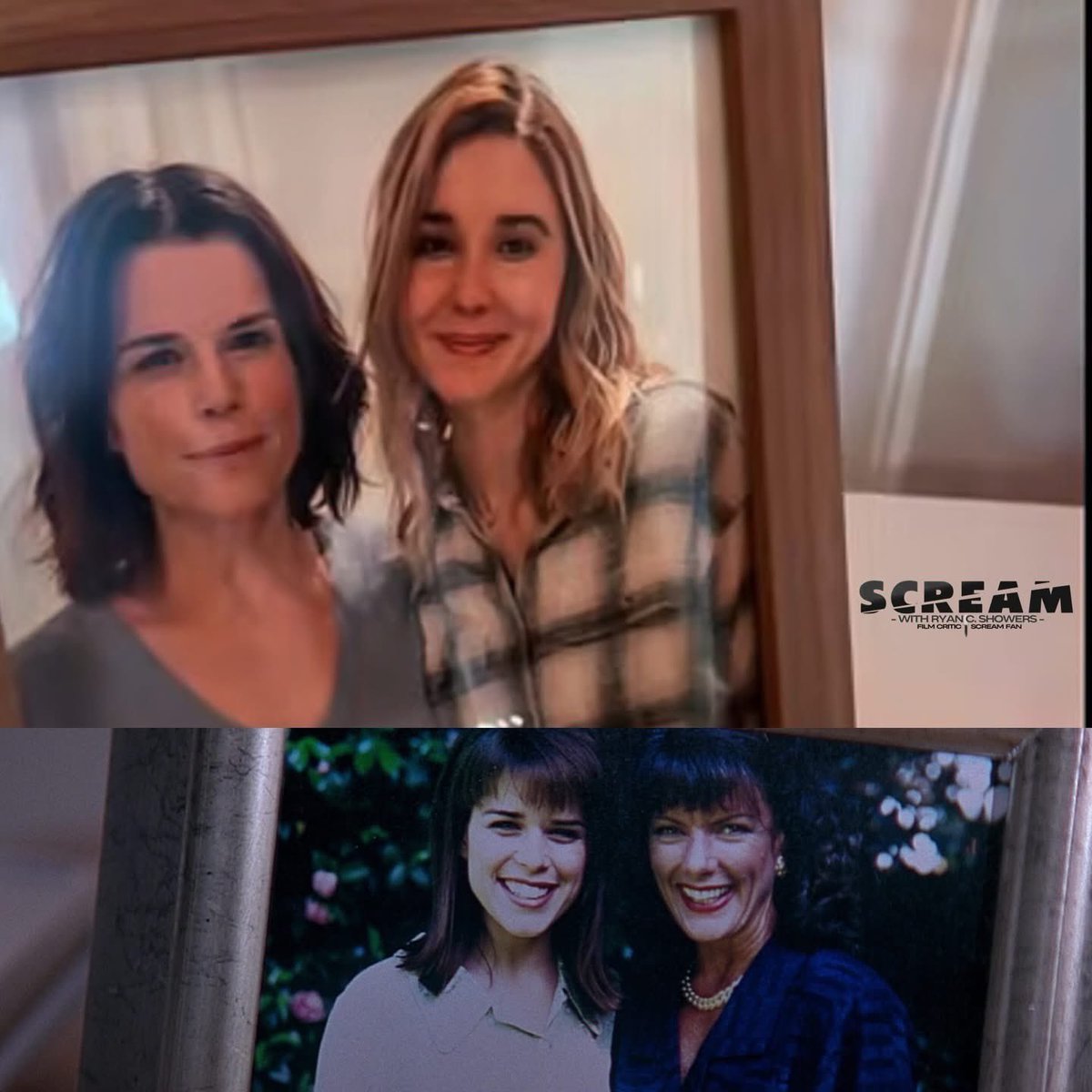 axelxpq's tweet image. Agora um medo:

Um loop temporal(quase remake), Scream 8 começando com a Sidney sendo a morte de abertura e depois o filme tendo um time Skip de um ano, mostrando a Tatum próxima da data de aniversário da morte da mãe, sendo assombrada pelo Ghostface