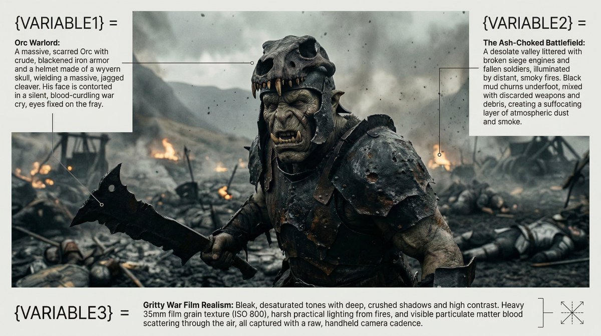 Three-variable prompt