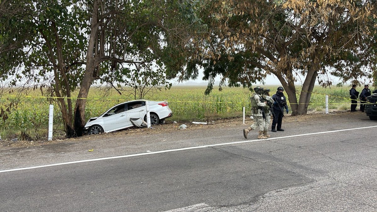 Pur0Culichi's tweet photo. #Culiacán 
Un par de hombres fueron ejecutados cerca del #aeropuerto, sobre la autopista mientras viajaban a su destino, fueron acribillados a tiros, descontrolándose el carro y terminado estampados en un arbol
#Sinaloa #ULTIMAHORA https://t.co/h1cbDBiPXq