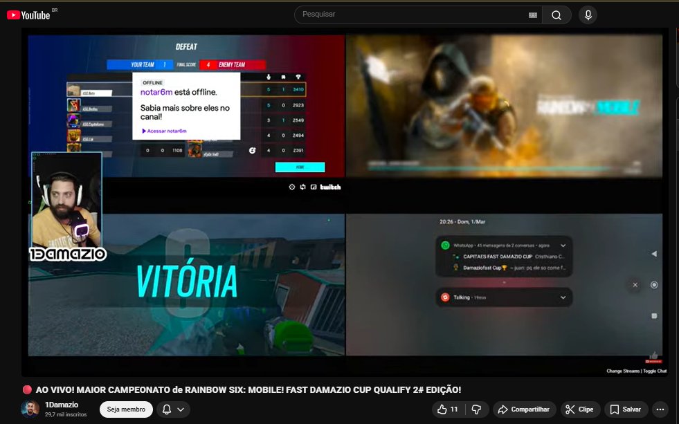 GamerInSiege_GG's tweet photo. O Youtuber "Damazio" está transmitindo campeonato de R6 Mobile mesmo com o jogo recém-lançado no Brasil. 

Sem modo espectador, tudo é no improviso. Isso mostra a força e o potencial do competitivo, que pode crescer muito com apoio da comunidade e dos criadores. 🔥

#GISMAR26 https://t.co/BzUrRWjMvZ