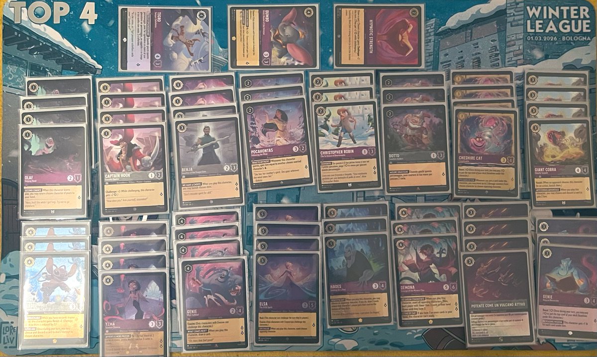 Ended 3rd at Winter League 2026 (200+ players). 🔥🔥
I love PurpleSteel in this meta. 2/3 copies of Lexinton are needed for the mirror match. 🗿<a href="/ink_decks/">inkDecks: Lorcana Decks</a> <a href="/LoreLeagueX/">Lore League</a>