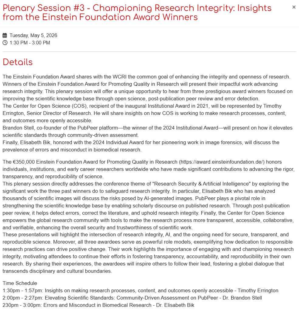 World Conf Research Integrity tweet media