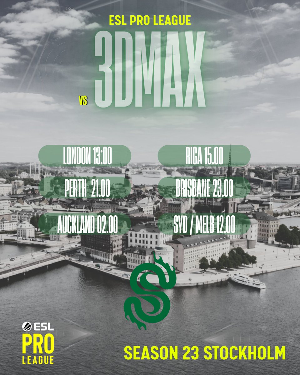 semperfiESC's tweet image. Our Journey Continues Tonight. 🇦🇺🇱🇻🇳🇿💚

@ESLCS Pro League vs @3DMAXGaming 

#ESLProLeague #CS2 #3DMax #Esports #AUCS
