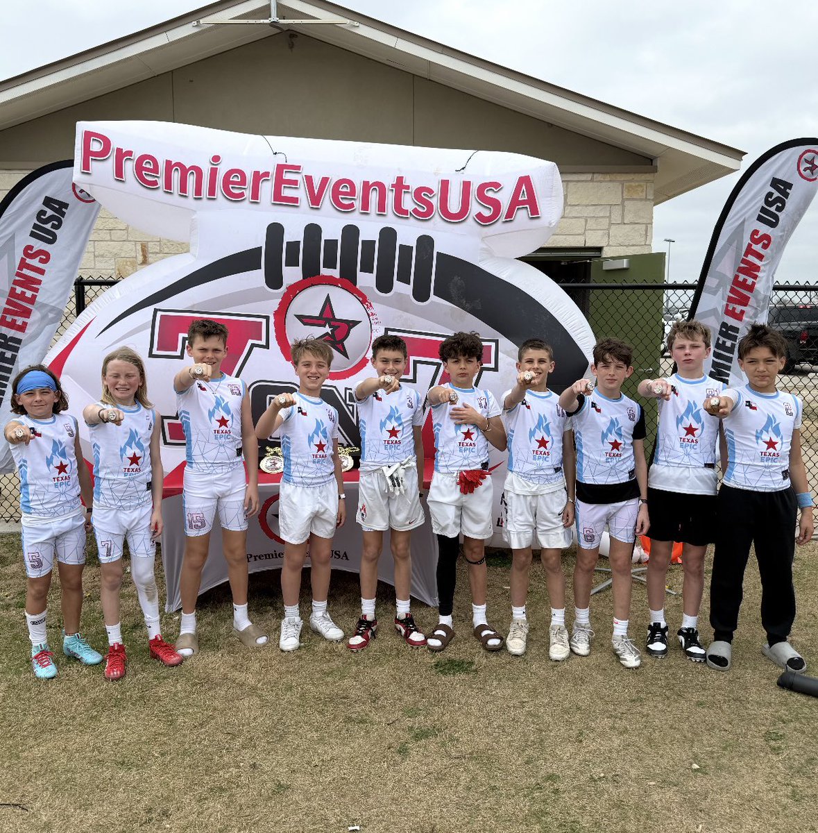 TexasEpic7v7's tweet photo. Premier Events NIT qualifier Melissa, TX!
#TexasEpic 11u & 14u run the table going 12-0 combined πππ @texasqbelite
11u MVPβs: π₯
Offense: Finn Wittorf
Defense: Andrew Bell
14u MVPβs: π₯
Offense: Wyatt Walters
Defense: Shag Jefferson https://t.co/gbZ9u4Bk7E