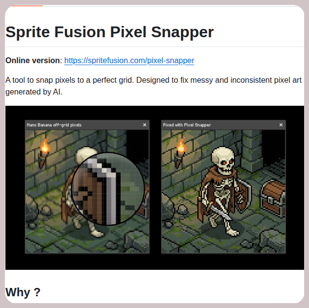 Snaps pixels to a grid

github.com/Hugo-Dz/sprite…