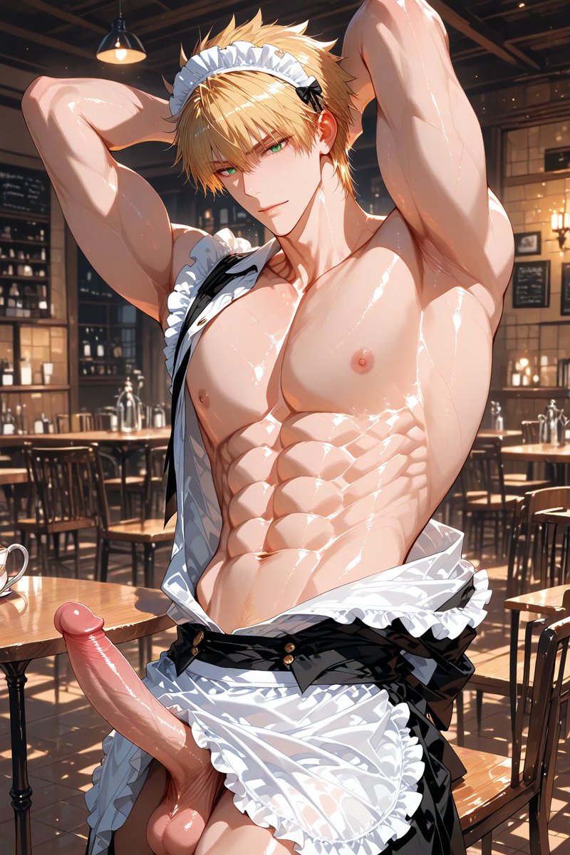 TrafalgarEros's tweet photo. Requested: Usui Takumi's part time job 🥵🥵
#PixAi #hunks #request #yaoitwt #bara #hunk #noobai #eros_art #aiart #nsfw #uncensoredAI #nsfw #r19 #AIart #hunks #anime #usui #kaichouwamaidsama https://t.co/JKOAL0z4cL