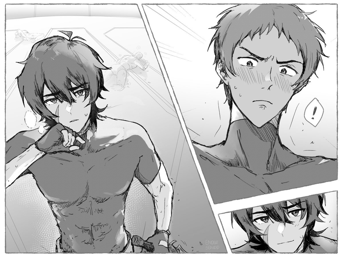 au where keith returns from the BoM and stays on the team!

lance is flustered and keith's just happy to be back ✨ #klance #vld