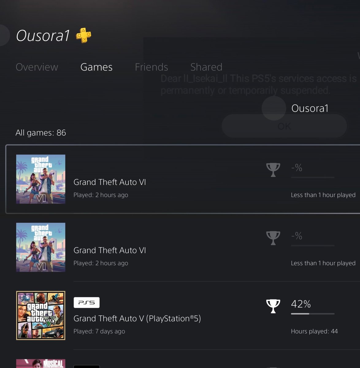 Modders have now pushed GTA 6 into their “Recently Played” section on PS5 after the new title IDs showed up.