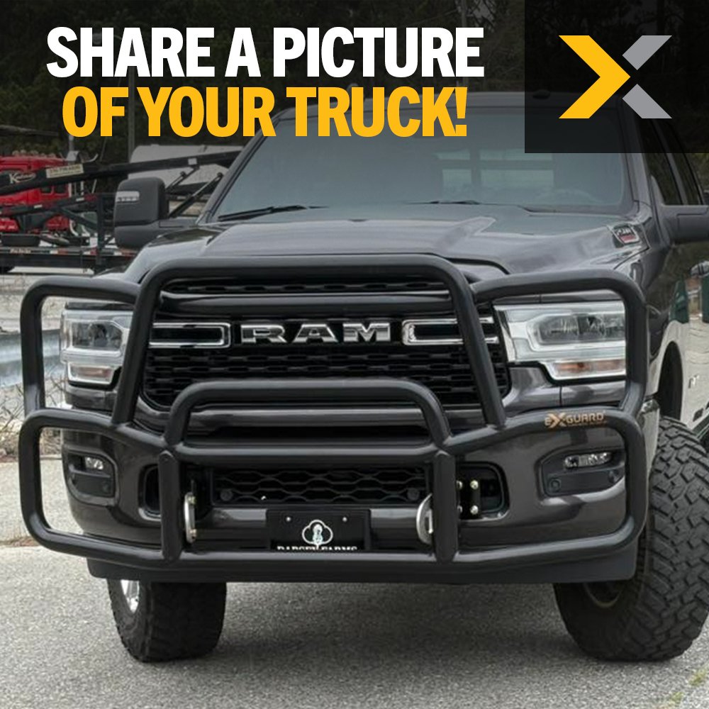ex_guard's tweet image. Check out this slick RAM pickup with a FX-50G3-RM2319 + Tow Hooks Ex-Guard® from Hal Darsey! Great Truck, Hal!

Find Your Perfect Guard Here ow.ly/UsOb50VsBhv

#ExGuard #NeverYieldToDowntime #FX50G3RM2319TH #RAM