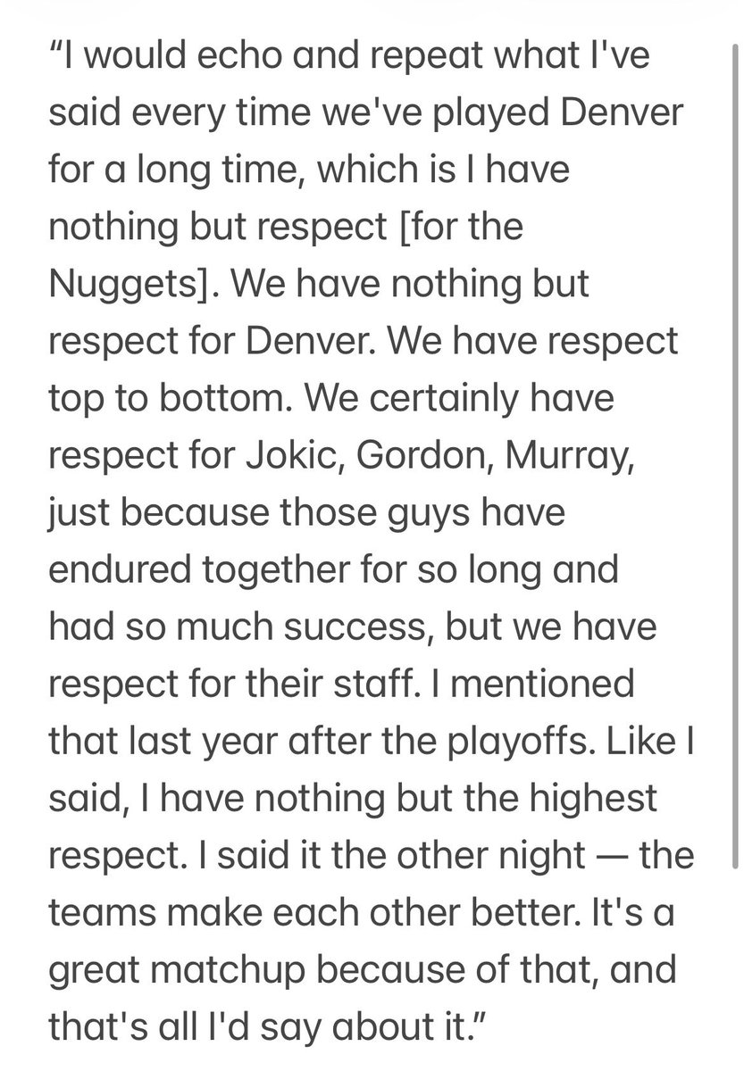 BannedMacMahon's tweet photo. Asked for his response to these comments from Denver’s David Adelman, OKC coach Mark Daigneault spoke broadly about the respect the Thunder have for the Nuggets. https://t.co/I9XPCuPcKh