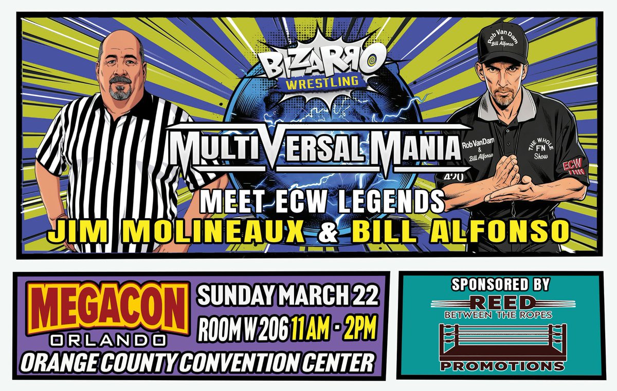 jimmolineaux's tweet image. 💥ONLY 3 WEEKS AWAY!!💥
⭐️MEGACON Orlando⭐️

Sunday March 22nd
11am-2pm

Orange County Convention Center
9800 International Dr, Orlando, FL
Room W206

Come out &amp;amp; Say Hello!
#Extreme
#ECW