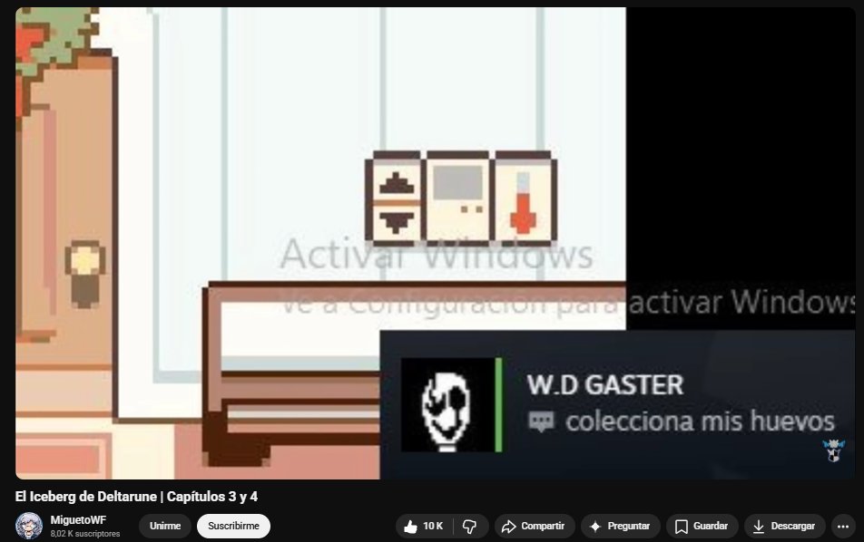 my friend was watching this spanish Deltarune iceberg and this freaking screenshot was in the video 😭😭