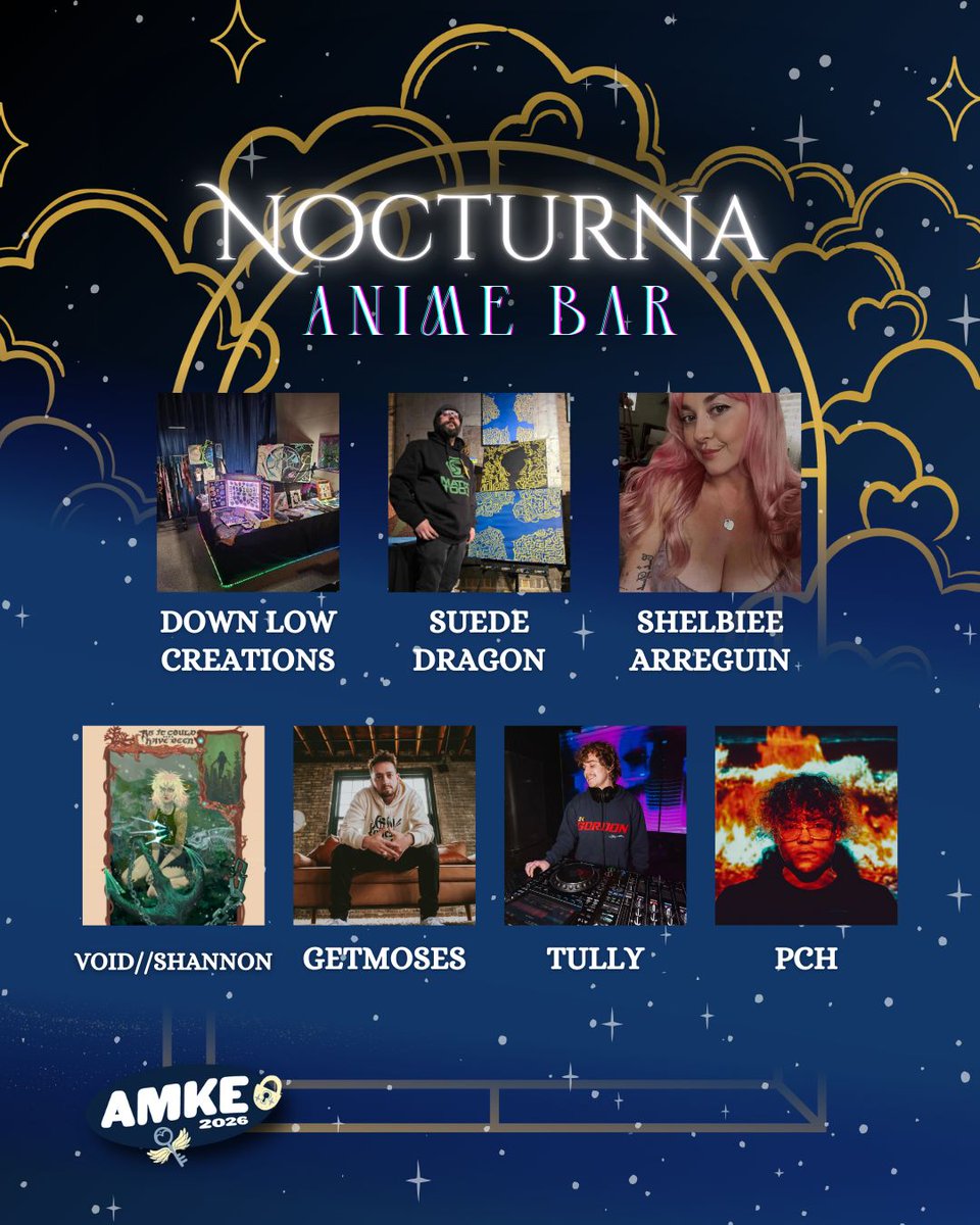 Animemilwaukee's tweet photo. 🌙✨Anime Milwaukee has teamed up with Non-Pop!, Awkward Nerd Events, and a group of wonderful guests ready to provide nonstop entertainment and immaculate vibes at Nocturna Anime Bar! Join us for Drag Bingo, face painting, DJs, live painting, and more!
https://t.co/f5PWuDTEop https://t.co/SEBkDcYlC3