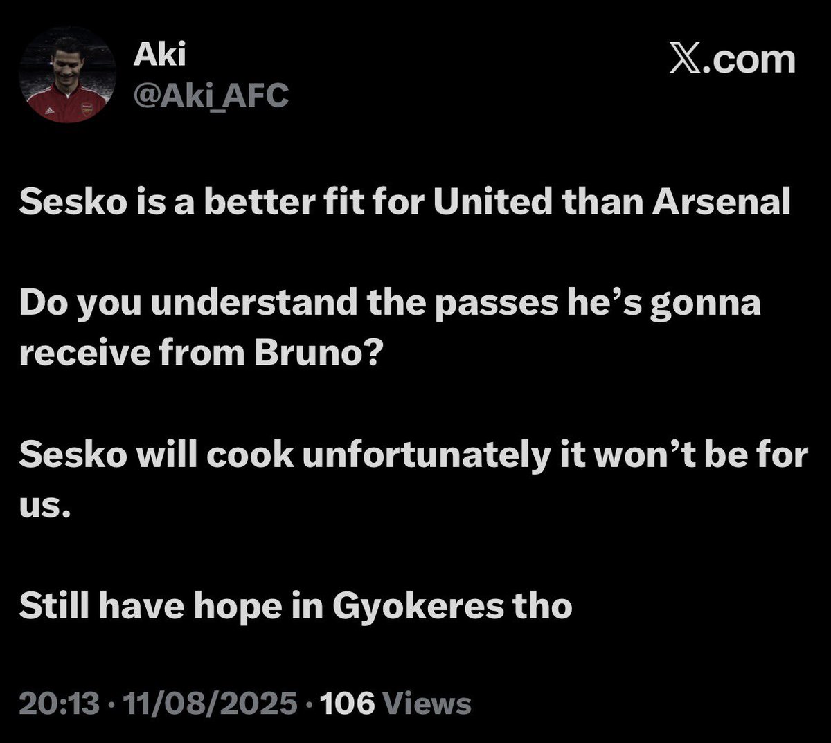 What a ball by Bruno 
What a goal by Sesko

11th of August I said this btw