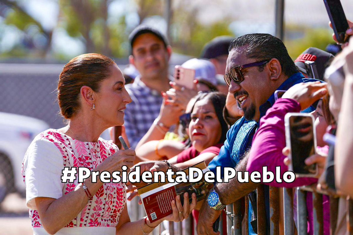 maryJug76's tweet photo. La fuerza de la Presidenta Claudia Sheinbaum nace de la confianza ciudadana. #PresidentaDelPueblo 🇲🇽 es cercana al pueblo y está donde la gente la necesita. 👍🤝 https://t.co/Rcr0SjKCFv