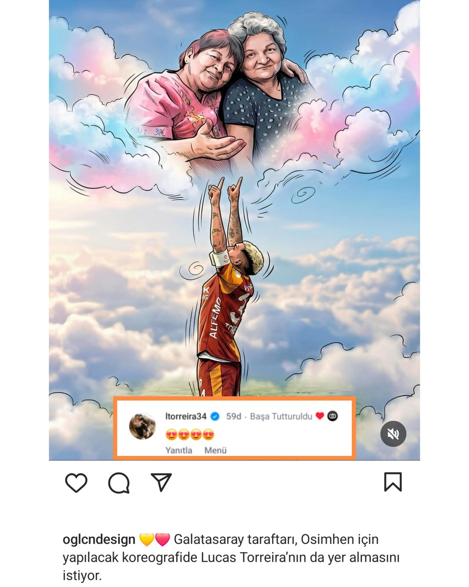 🙏 Lucas Torreira'nın beğendiği ve yorum attığı paylaşım.