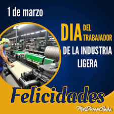 🇨🇺 1ro de Marzo | Día del Trabajador de la Industria Ligera 💚

🎉🪄Felicitamos a todos los trabajadores del sector. 🎊

#CanalMultivisión♥️