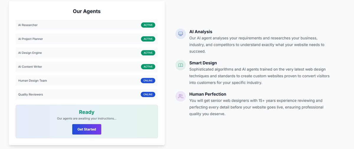 We offer a hybrid approach that utilises AI without sacrificing human creativity. Find out why an increasing number of business owners are choosing us for their websites. monthlywebdesign.com #WebDesign