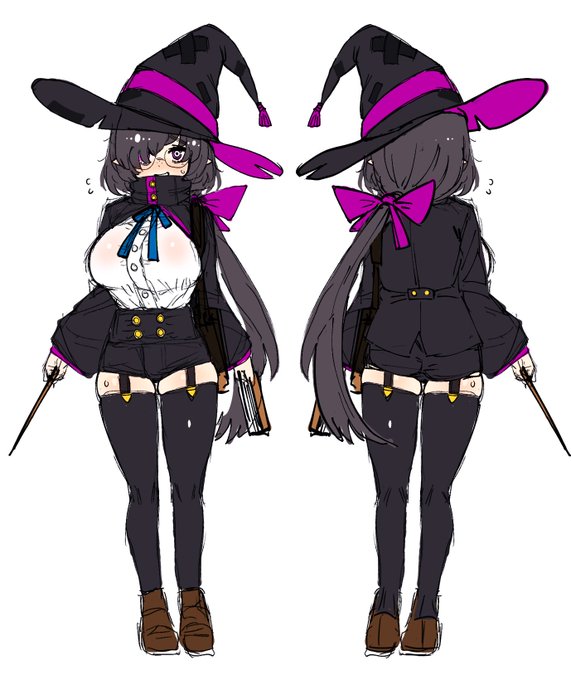 夏コミに出す本のヒロインのデザインラフ、低身長巨乳は多分初 #C108