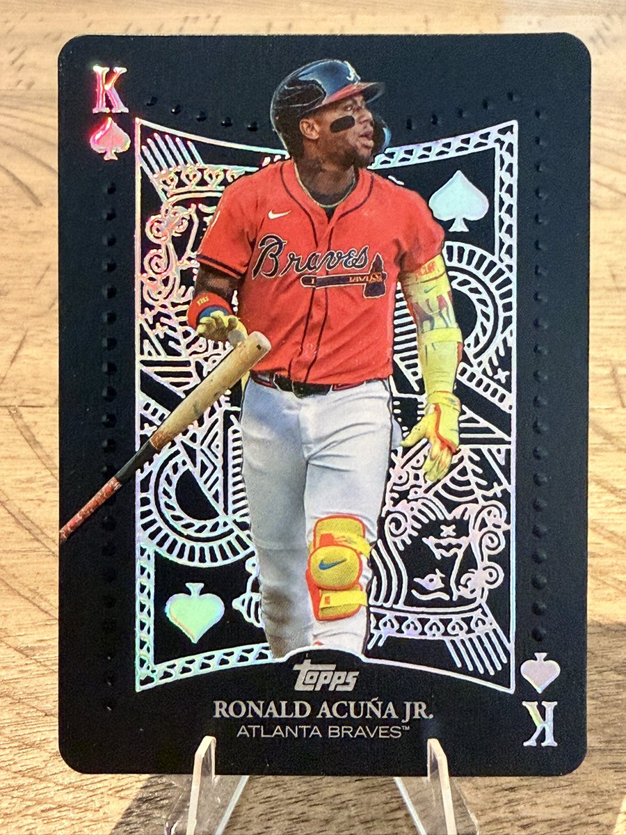 WendlandDarren's tweet photo. Decided to go check out @mojobreak_com card shop today for the first time. Picked up a 2026 Topps Series 1 Hobby Box and hit this bad boy!!!! @CardPurchaser @Topps @BrentWendland #allkings #ronaldacuñajr Do I slab it up?! https://t.co/HYTuyDpCmy