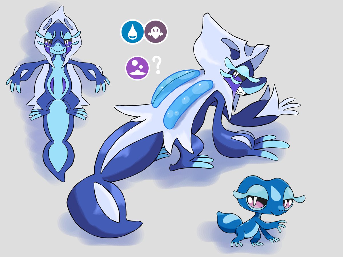 POISON OR GHOST GECQUA? #PokemonWindsWaves #fakemon #Gecqua #GecquaGang #PokemonDay