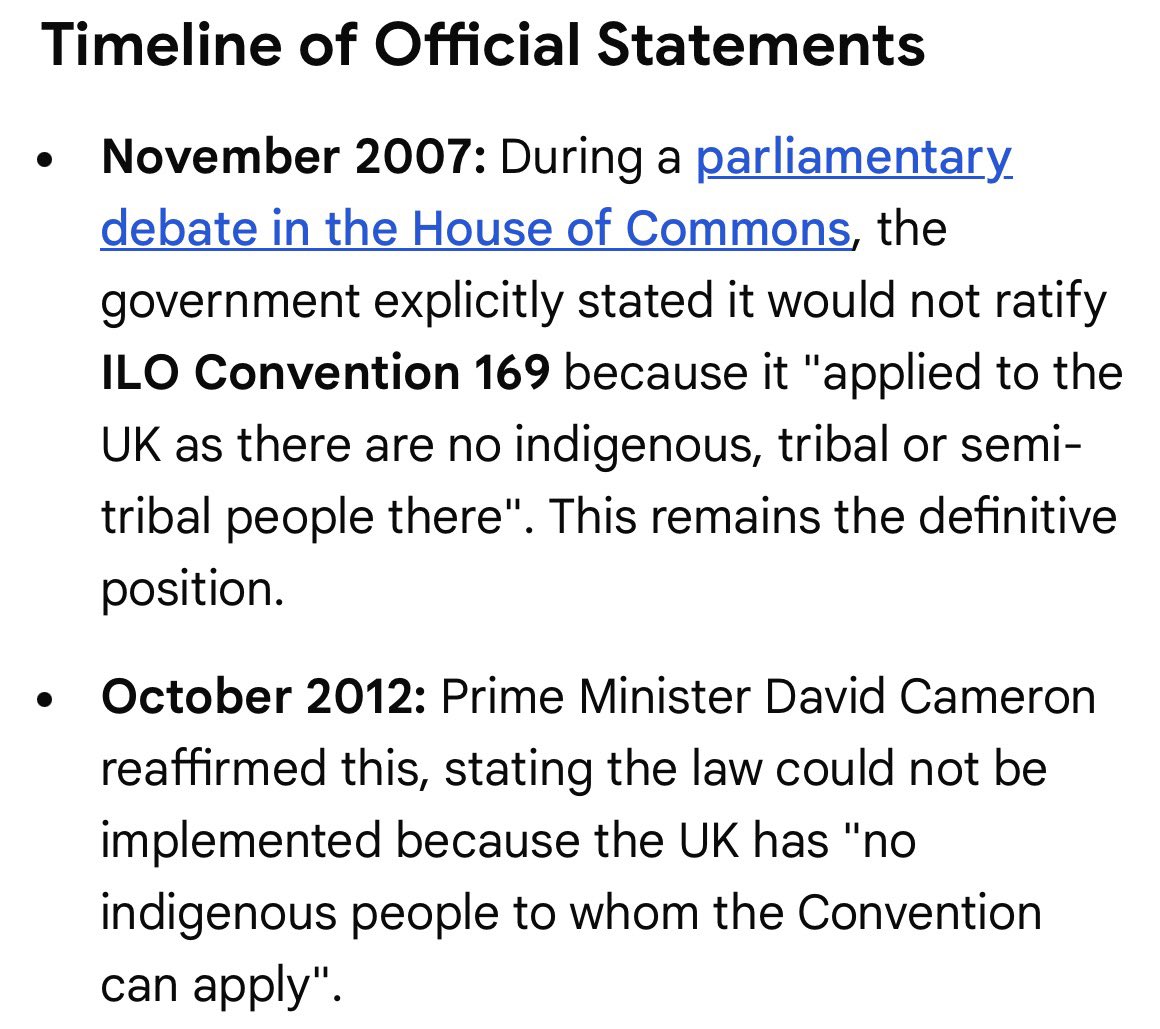 The British government has consistently refused to sign the UN Indigenous and Tribal Peoples Convention because they say there are no indigenous peoples within the UK.

Why would our own government deny our existence?

You can’t ethnically cleanse a people who don’t exist.