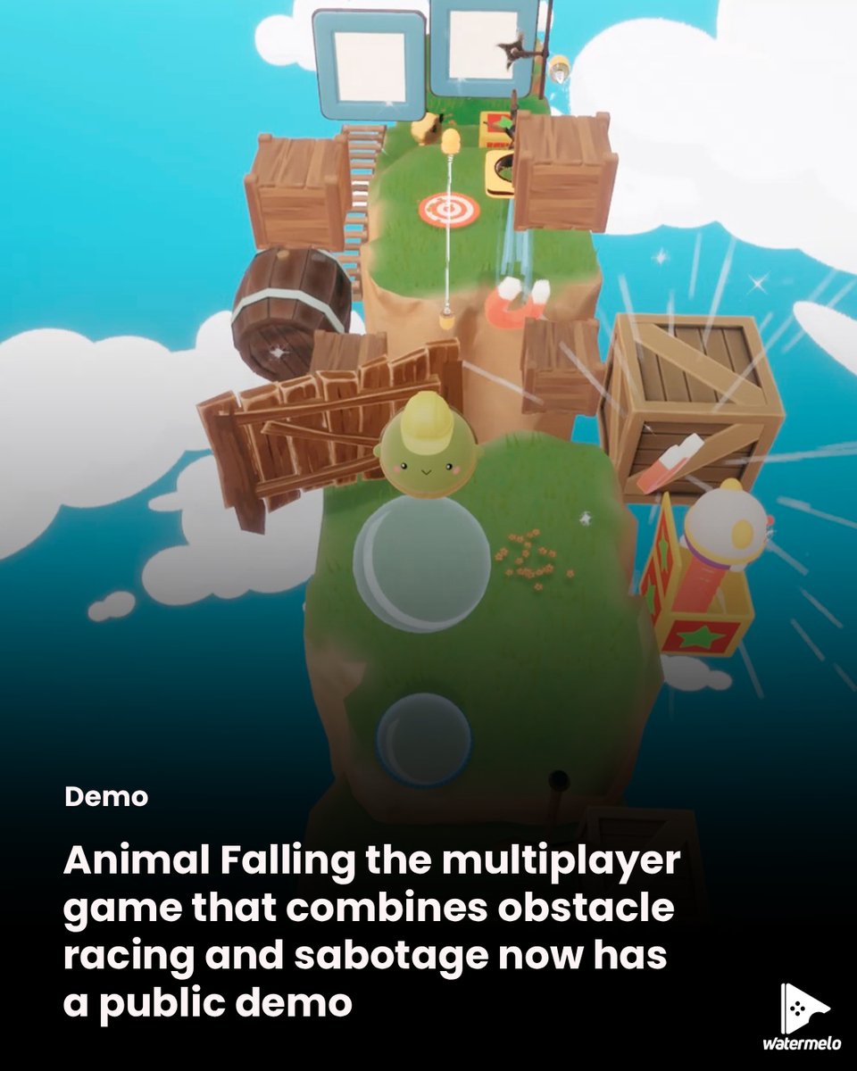watermelobr's tweet photo. WOUAFL has released a demo on Steam for Animal Falling (@AnimalFalling), a chaotic multiplayer game that blends obstacle racing, player placed traps and creative sabotage in a colorful world ruled by chaos. The title focuses on unpredictable matches and a dynamic concept that places creativity and rivalry at the center of the experience.

Check out more on our portal by visiting https://t.co/IwGf0RBmmK

📸 Reproduction 

#IndieGame