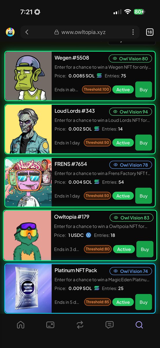 Go have some fun! Get in for $1/2 a ticket! 🎫 🦉 
<a href="/Owltopia_sol/">Owltopia</a> is bringing the degen back into high quality raffles! 💕
owltopia.xyz